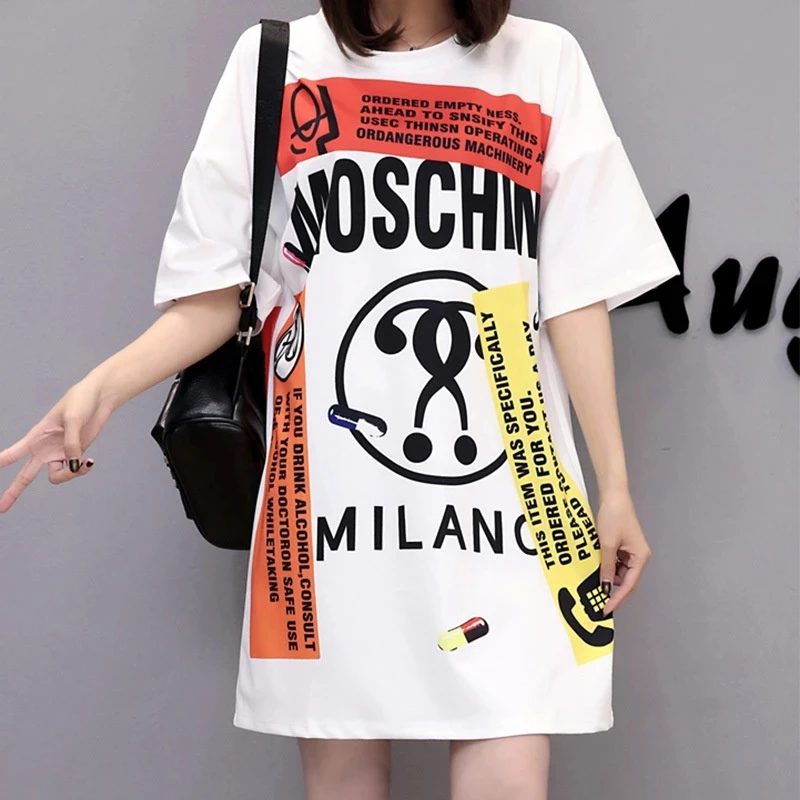 Женская футболка с коротким рукавом и круглым вырезом свободного покроя |