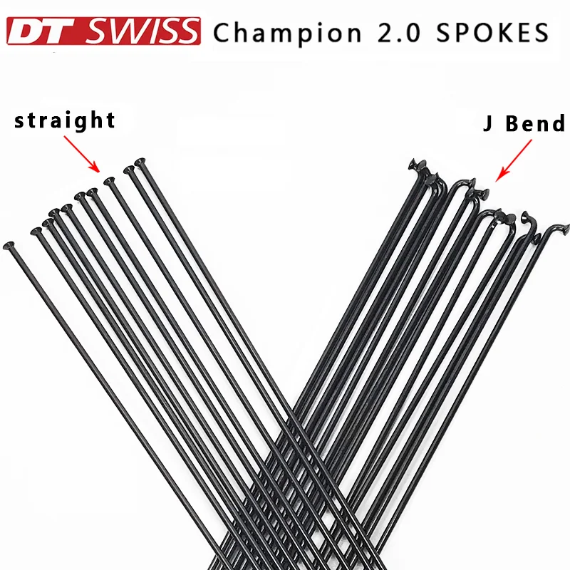 DT Swiss Champion 2 0 круглый велосипед J-Bend/прямой тянущийся спицы черные велосипедные с