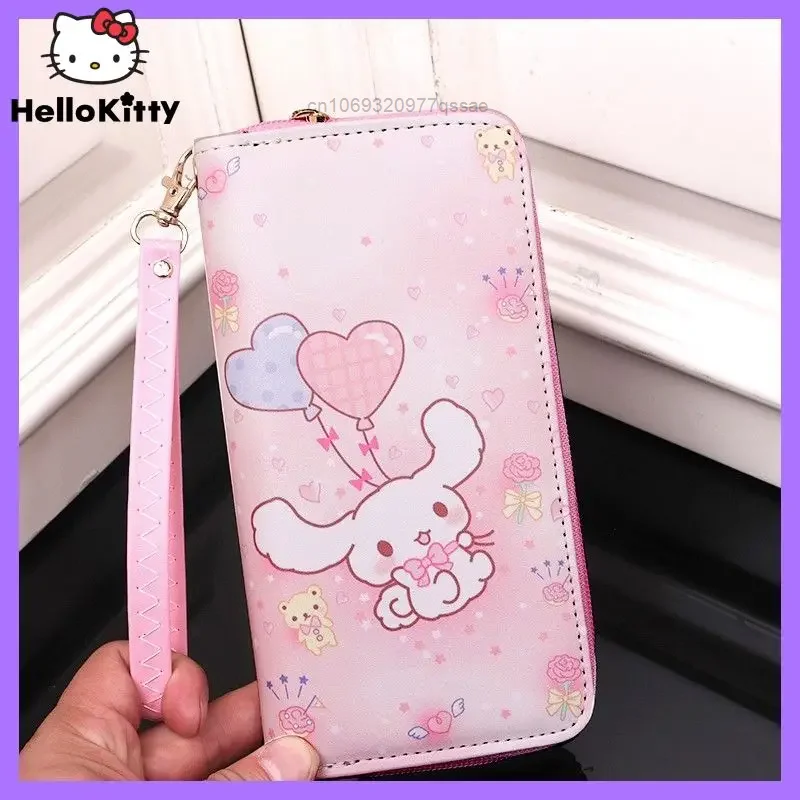 Длинные кошельки на молнии Sanrio Cinnamoroll Kuromi новогодний подарок кошелек с милым
