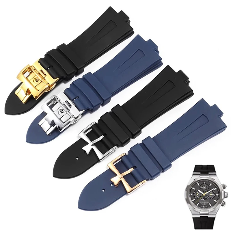 

Silicone WatchBand For Vacheron Constantin Overseas VC 47450 VC 49020 Watch Strap Men's 25mm*8mm High quality Rubber Bracelet