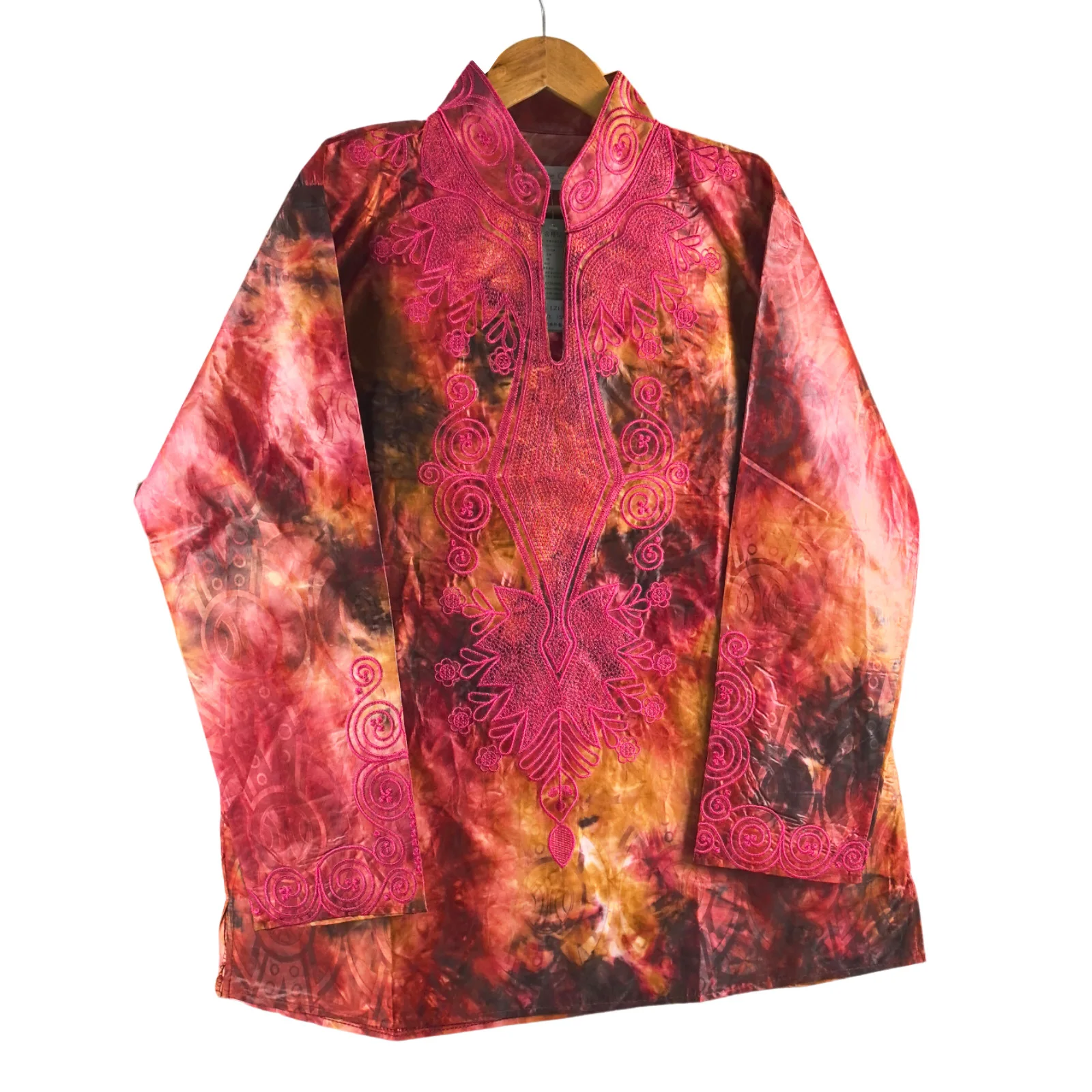 Африканская одежда для мужчин Bazin богатая вышивка дизайн Топ с длинным рукавом