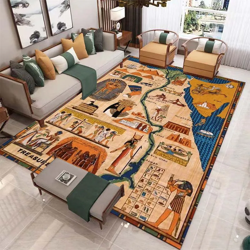 

Ancient Egypt Civilization Living Rugs Living Room Soft Bath Mats Room Decor Rugs Bedroom Door Mats Area Rugs for Extra Cushions