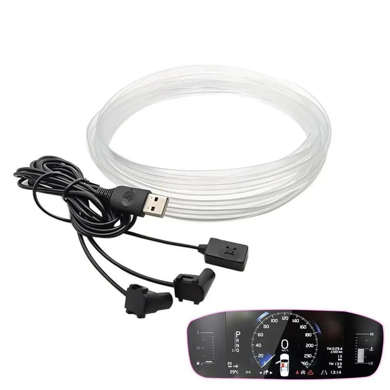 

Автомобильная светодиодная гибкая лента с оптическим волокном, 5 В, 9,8 футов