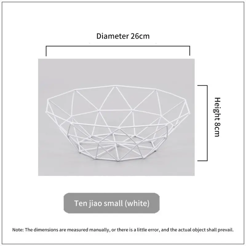 

Snack Dried Fruit Tray Drain Storage Basket Organizer Metal Fruit Basket Living Room Decoration High Quality Houseware