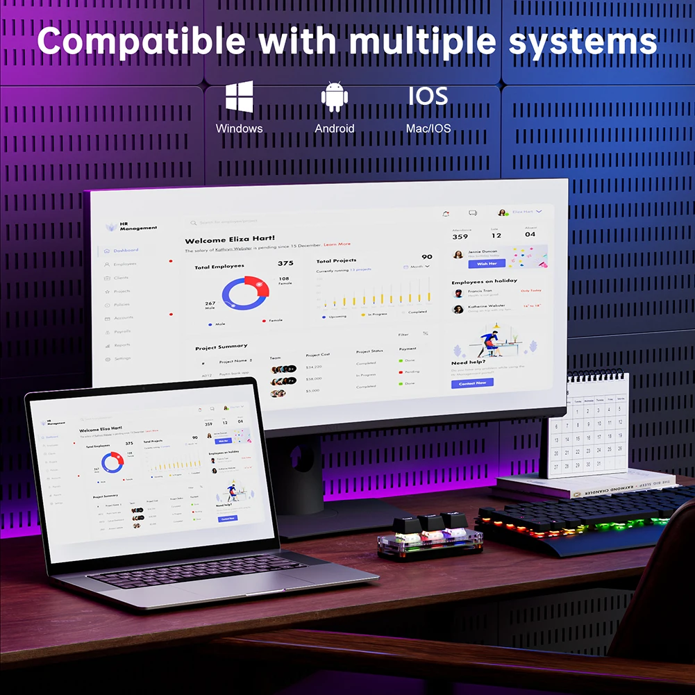 RGB Ctrl X C V Короткая клавиатура для одной руки 3-клавишная игровая USB Type-C Игровая