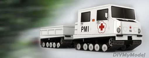 Медицинский Танк DIYMyModeI Hagglunds bv206 набор бумажных моделей ручной работы игрушка