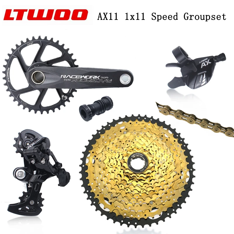 

LTWOO AX 11S MTB Groupset Shifter Rear Derailleurs RACEWORK Bike Crankset 170/175mm Bicycle Cassette 46/50T 11s Chain Group Set