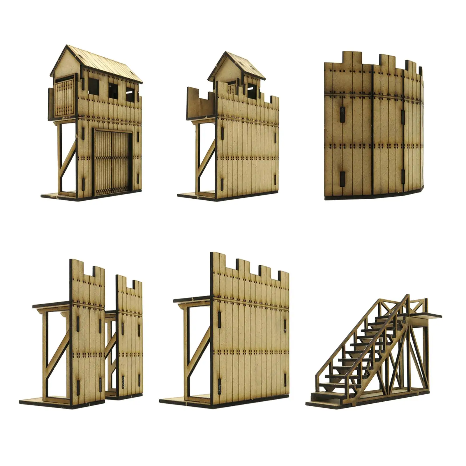 

1:72 Fortress Camp Model Innteractive Landscape Camp Architecture Scene for Architecture Model Sand Table Layout Accessory Decor