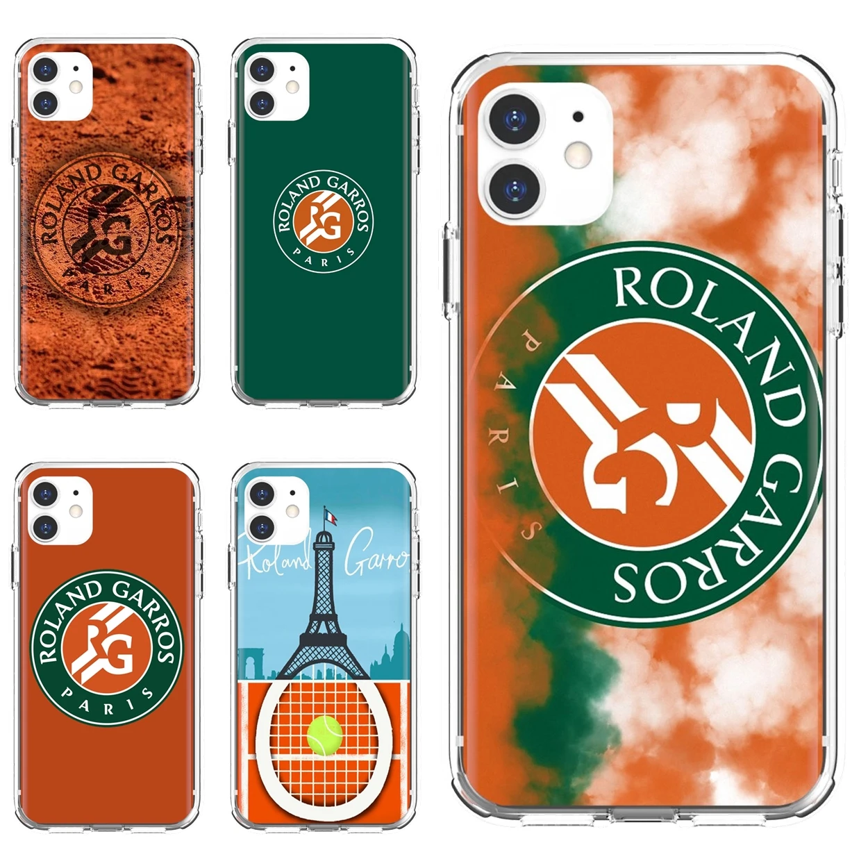 Мягкий чехол Roland-Garros с открытым логотипом во Французском Париже для iPhone 10 11 12 13 Mini