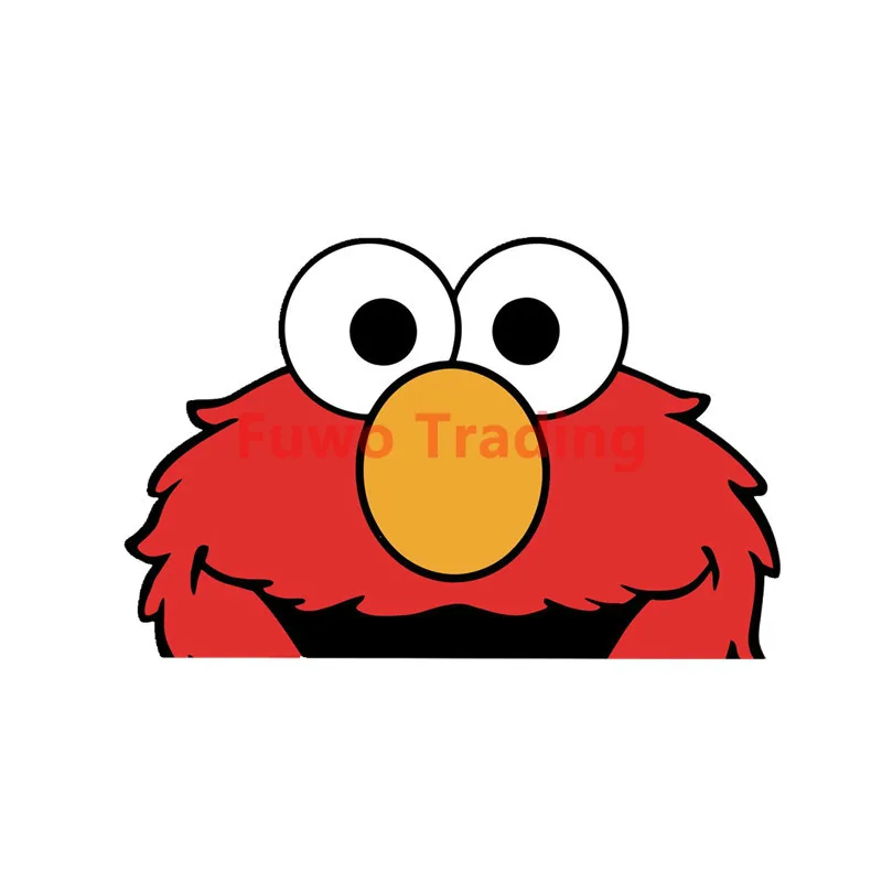 

Fuwo Trading Cartoon Elmo Peeking Car Sticker Vinyl PVC Auto Cover Scratches Waterproof Accessories Car Window Car Styling Decal