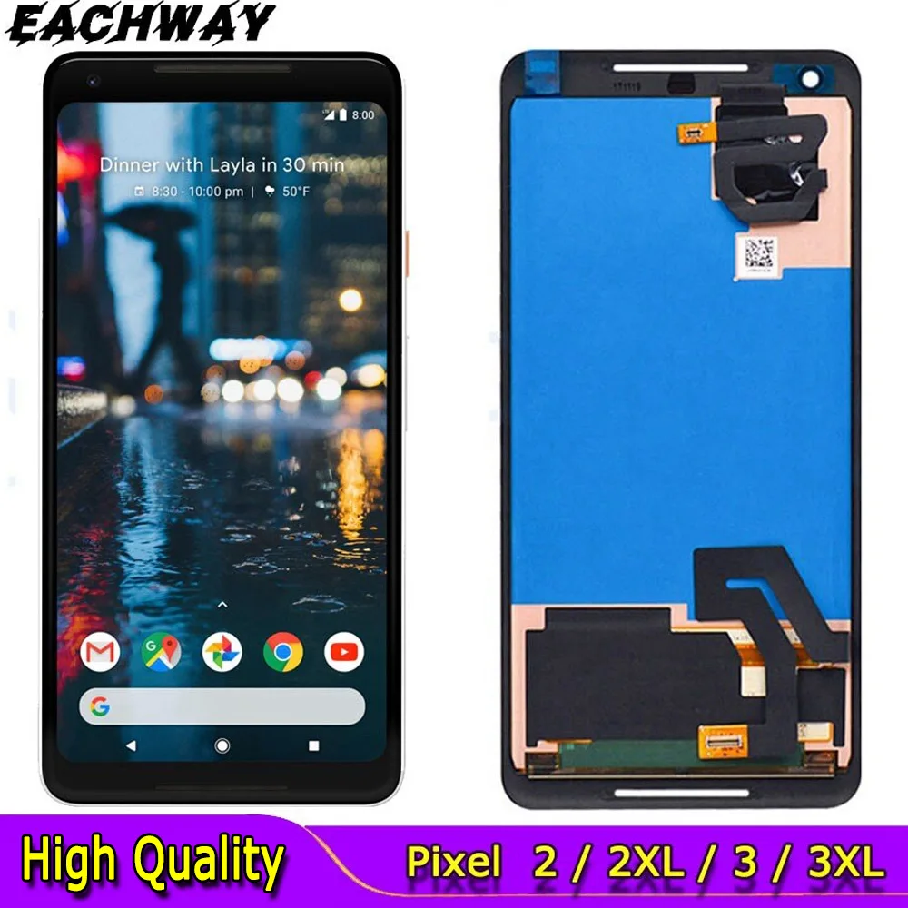 100%Test For Google Pixel 2XL LCD Pixel 3 3A 4 XL Display Touch Screen Digitizer Assembly Replace Pixel2  Google Pixel 2 Display