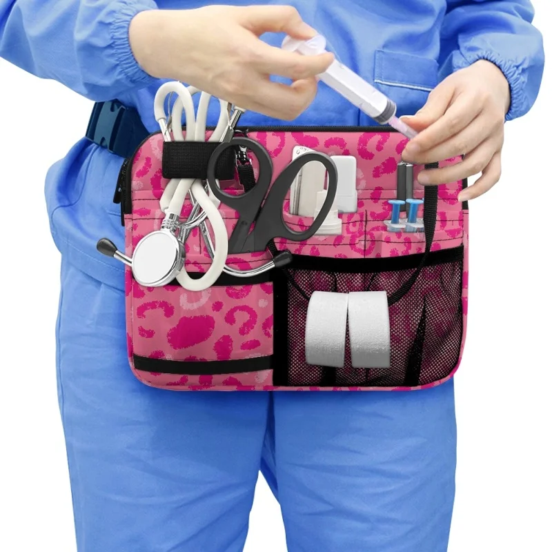

Сумка поясная универсальная с леопардовым принтом для медсестер