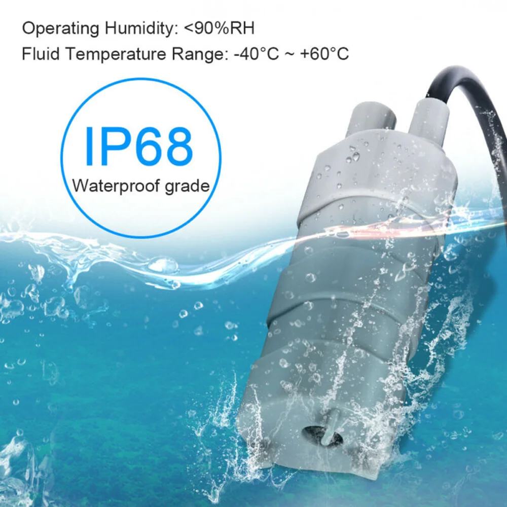 

DC 12V Submersible Water Pump Camper Motorhome High Flow Whale Pump 1000L/H 5M Plastics Submersible Pump Replacement Accessories