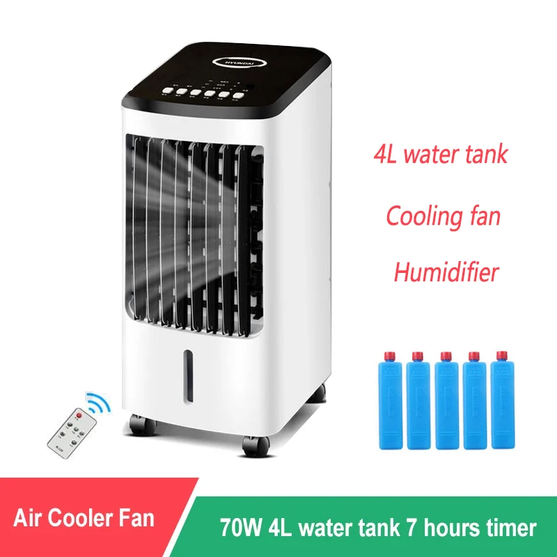 

220V Home Air Conditioner Fan Humidifier Powerful Cooling Air Conditioner Wind 4L Water Tank + 5 Pcs Ice Crystal