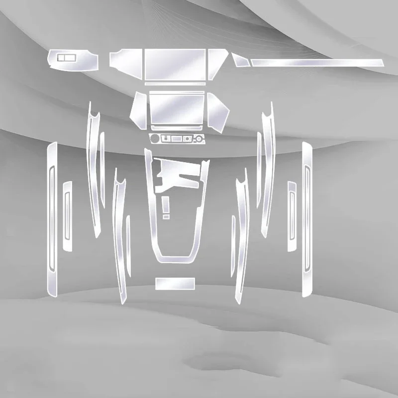 Фото Для Audi Etron 55 Quattro 2020 2021, салон автомобиля, центральное управление, ручка переключения передач, приборная панель, прозрачная навигационная защитная пленка из ТПУ №3