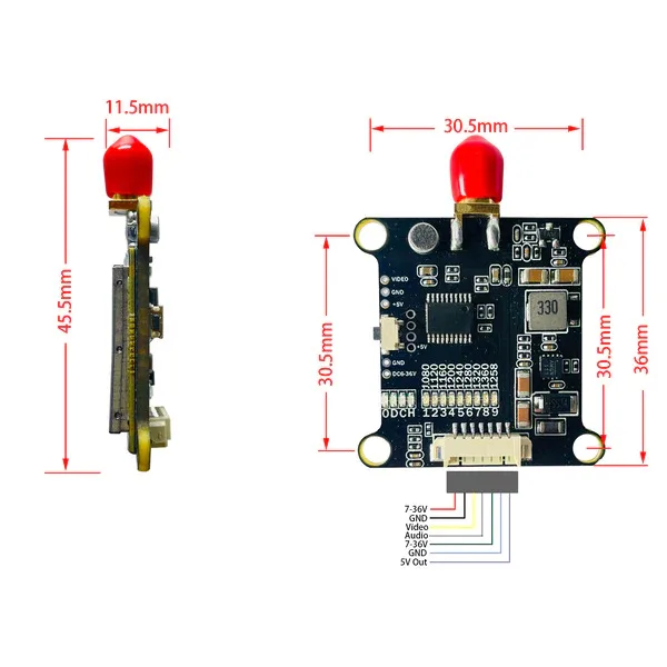 Фото DMKR |   1.2G 1W FPV VTX видеопередатчик дальнего действия для FPV дронов №5
