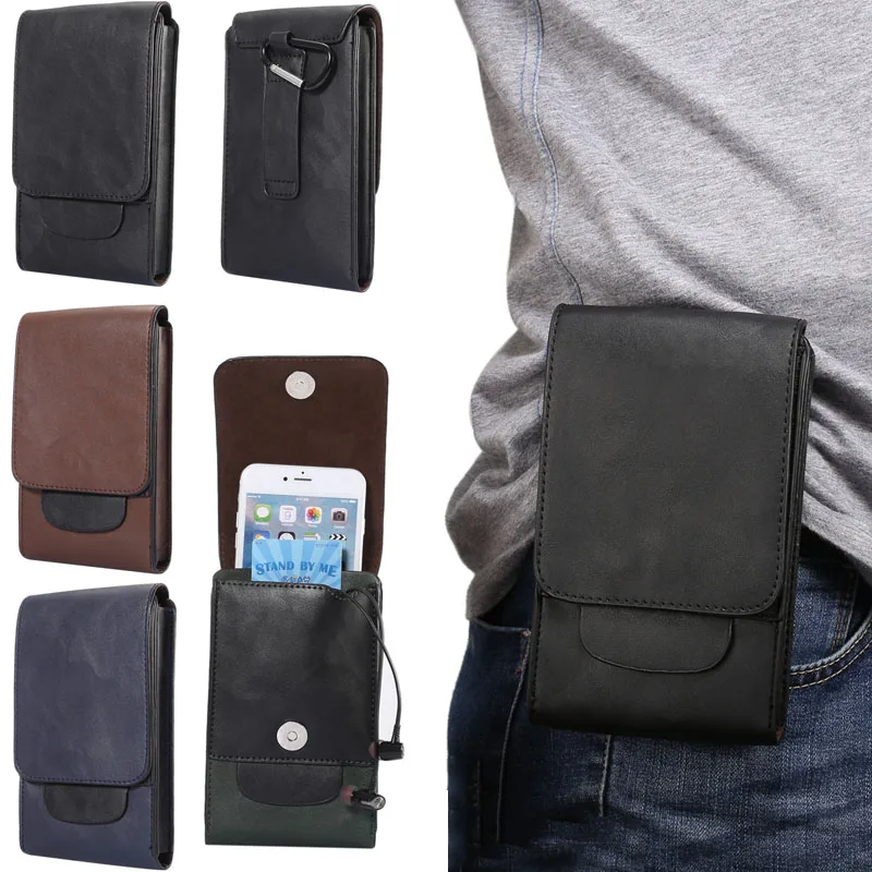 

Universal Phone Bag for Samsung S20 Ultra S10 Plus A51 A71 Belt Clip Leather Case Phone Cover for IPhone 13 12 11 Pro Huawei P40