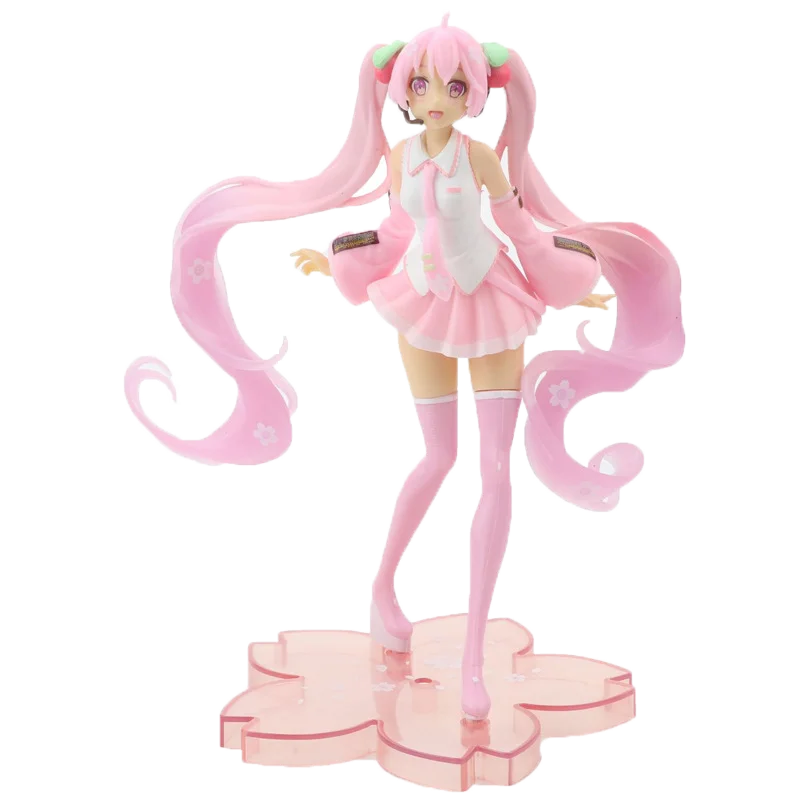 

Фигурка героя японского аниме Hatsune Miku Sakura, 20 см, игрушечная Розовая модель из ПВХ для девочек, статуэтка, реквизит, коллекционные подарки