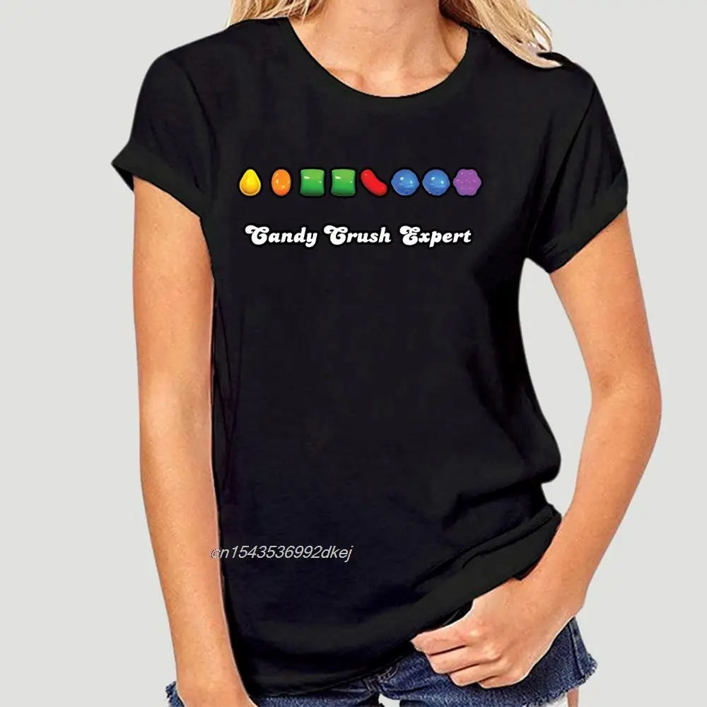 

Men T Shirt T-shirt Black Candy Crush Saga Expert Tshirts Women T-Shirt 1587D