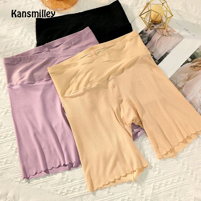 

Plus Size Safety Shorts Underwear Women High Waist Seamless Strech Under Skirt Boyshorts Boxers Female Anti Rub Short Pants