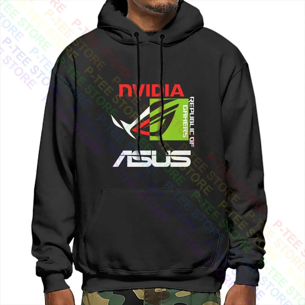 Толстовка с капюшоном Nvidia X Asus Rog компьютерная уличная одежда в стиле хип-хоп |