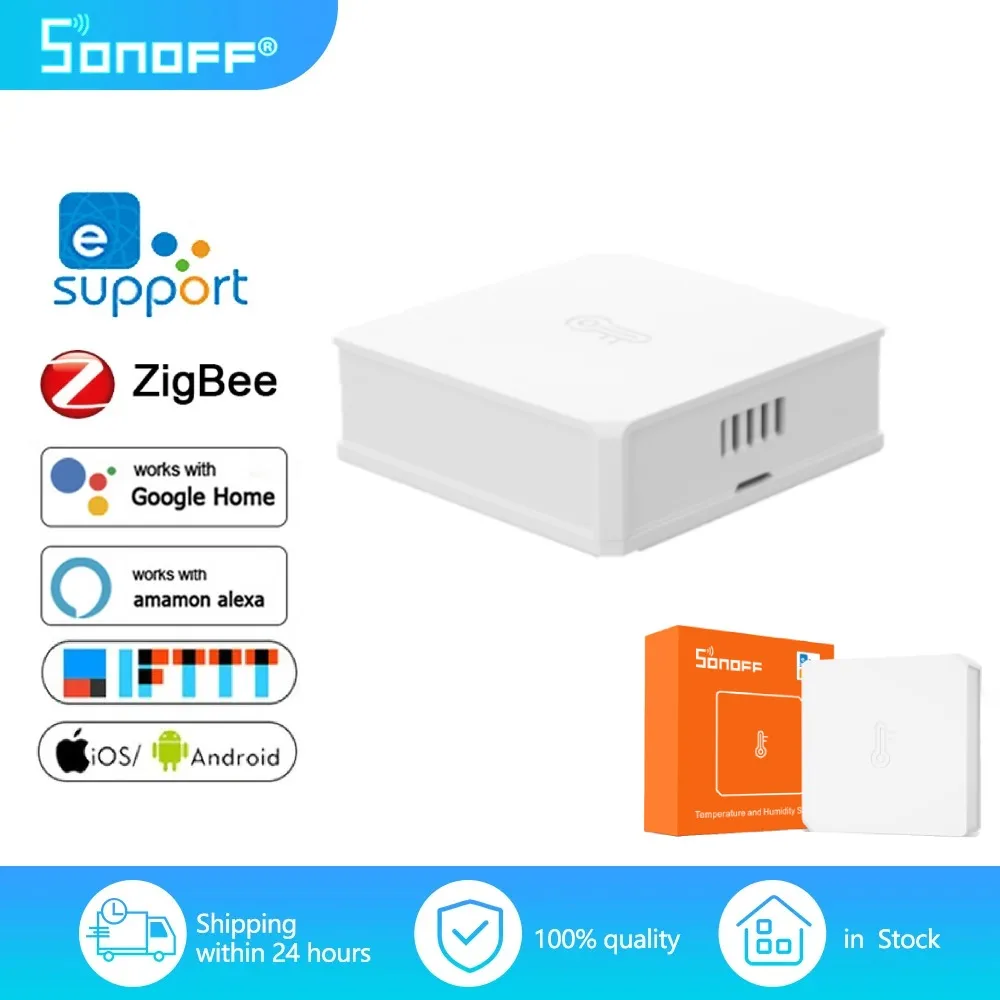 

SONOFF SNZB-02 Zigbee Temperature Sensor Smart Home intelligent linkage Works With Alexa Google Home eWelink APP