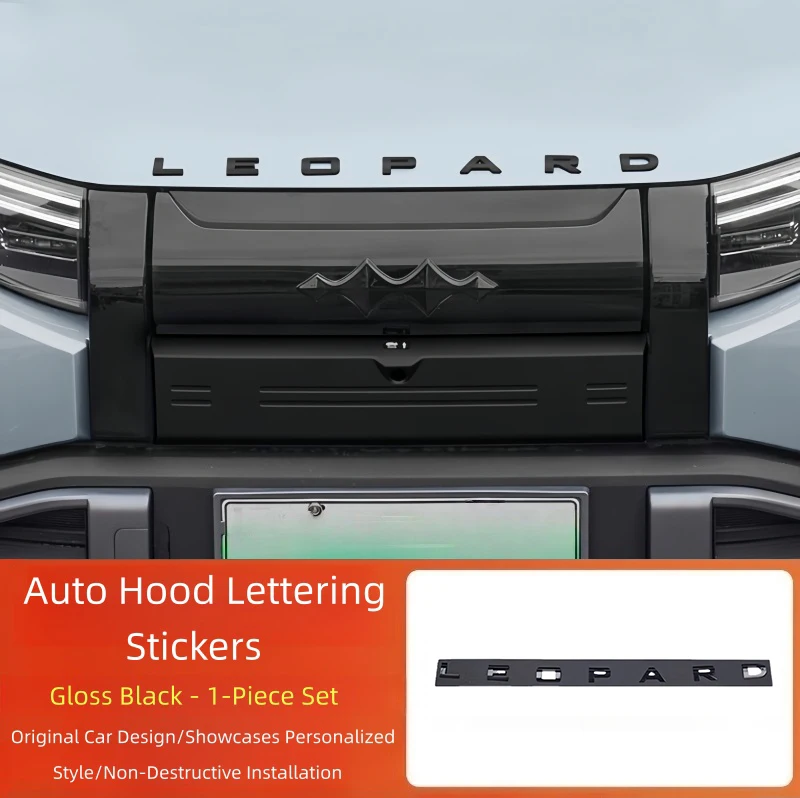 

Наклейки с надписью на капот автомобиля, пригодные для BYD Leopard 3, титановые 3, модифицированные персонализированные наклейки с логотипом автомобиля, детали для внешнего обновления автомобиля