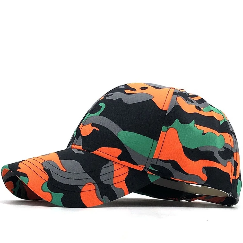 

Camouflage Printed Baseball Cap for Men Women Street Dance Hip Hop Caps Outdoor Sports Snapback Sunshade Cotton Sun Dad Hat 2022