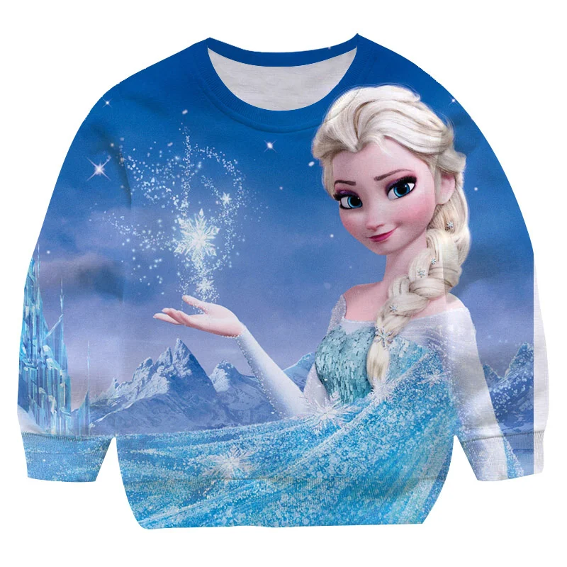 

Frozen 2 Anna Elsa Cartoon Printed Autumn Kids Clothes Disney 3D Sweatshirts Teenagers Boys Pullover Outfits Children Clothing