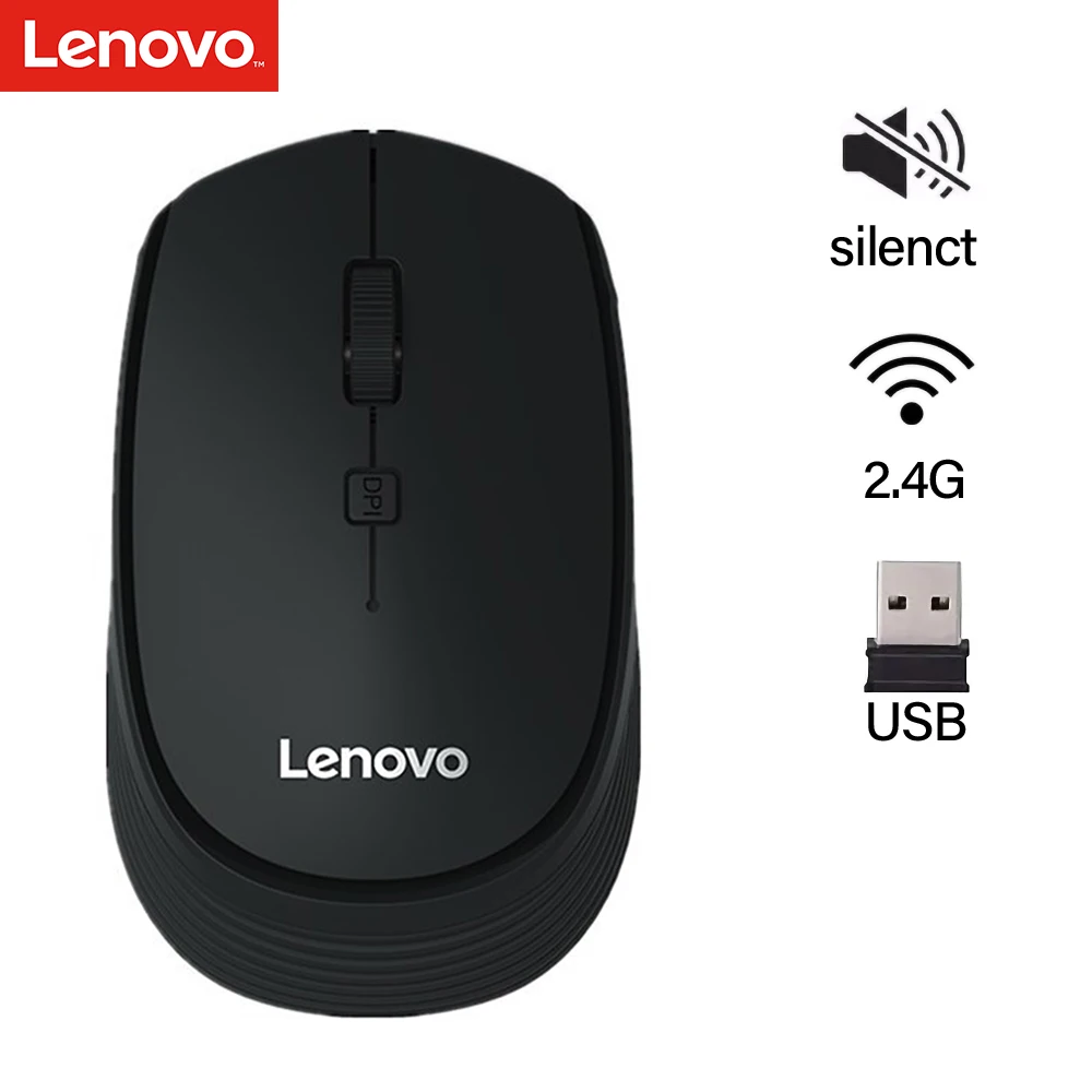 

Беспроводная оптическая мини-мышь Lenovo M202, 2,4 ГГц