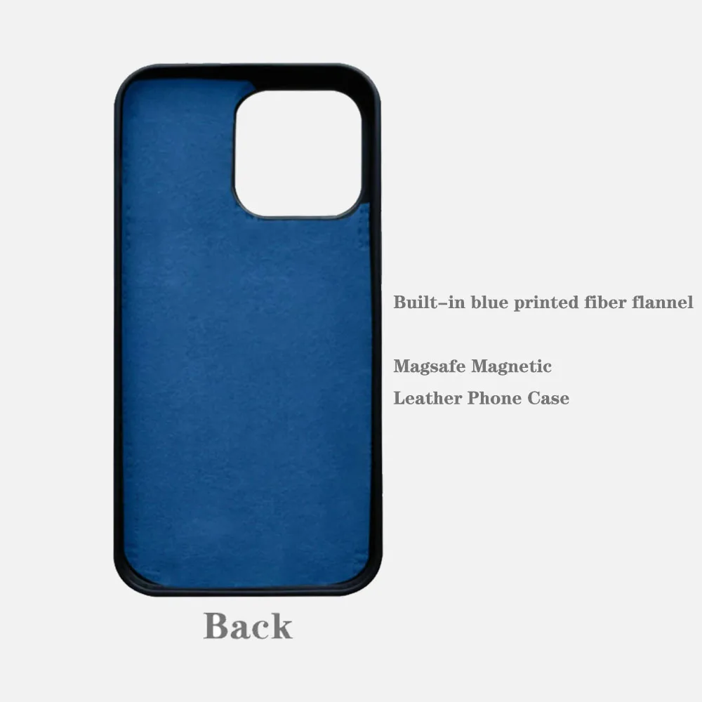 Men's Classic Grainy Mb Leather Saffiano Magsafe Function Cover for Iphone14 13 12ProMax 14Plus Magnetic Business Case for 14Pro