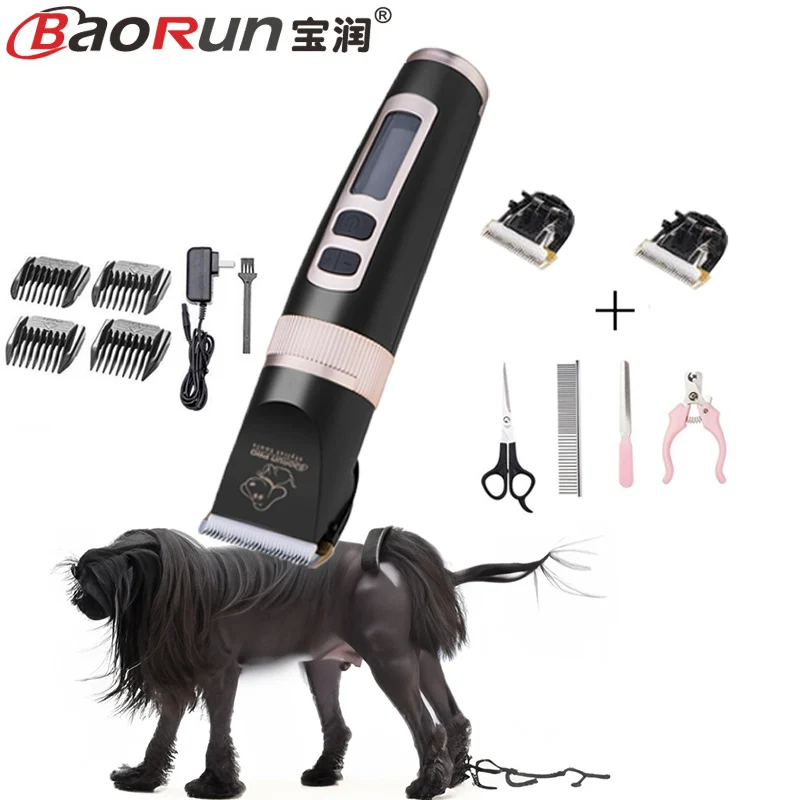 BaoRun P9 P2 Professional Pet Shaver Cat Dog Hair Cutter Tri