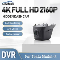 4k wifi car auto dvr dash cam camera hd night vision 24h parking record driving video recorder car accessories for tesla model x