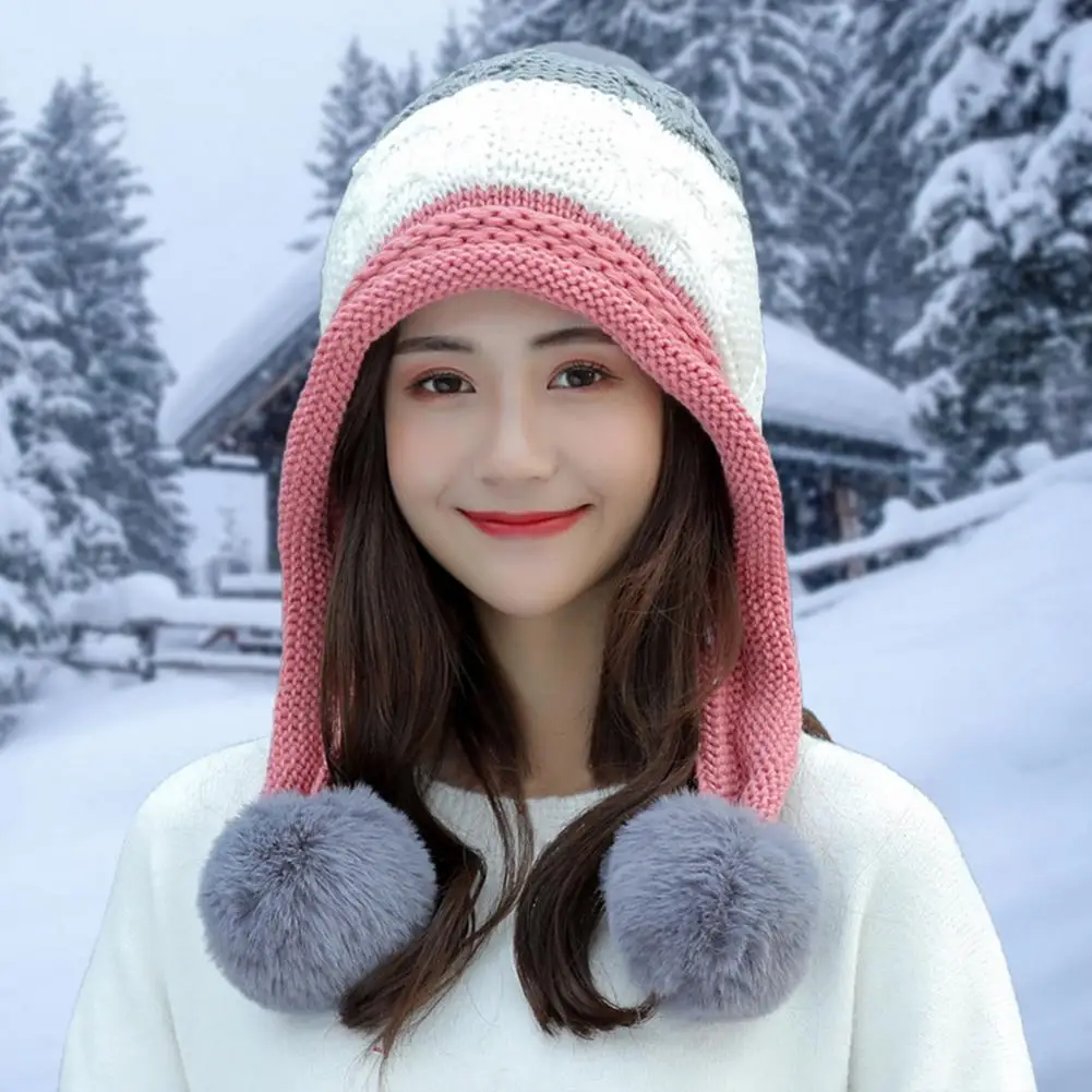 

Stylish Winter Knitted Hat Breathable Women Winter Hat Vivid Color Winter Warm Fleece Lined Women Beanie Hat Keep Warm
