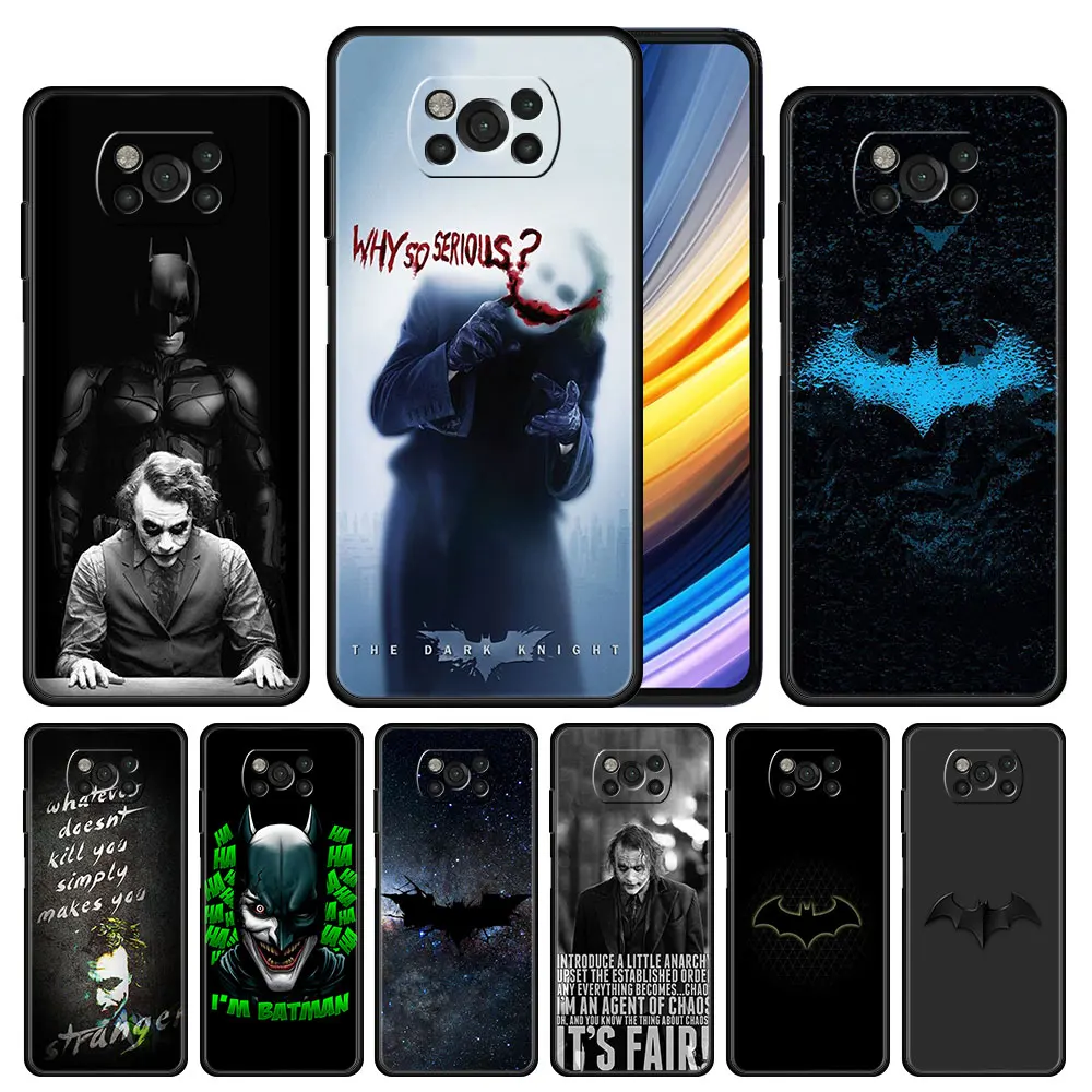 

Case Cover for Xiaomi Poco X3 X4 M3 F1 F2 F3 M3 M4 NFC Redmi K40 K40s K50 11T 12 12X Pro Cell TPU Luxury Batman Why Serious