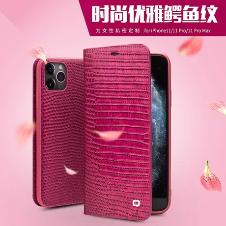 

For Apple iPhone11Pro MAX Luxury Leather Crocodile Pattern Fhx-24r phone Case Designed For Women For iPhone7 8 Plus X XR XS MAX