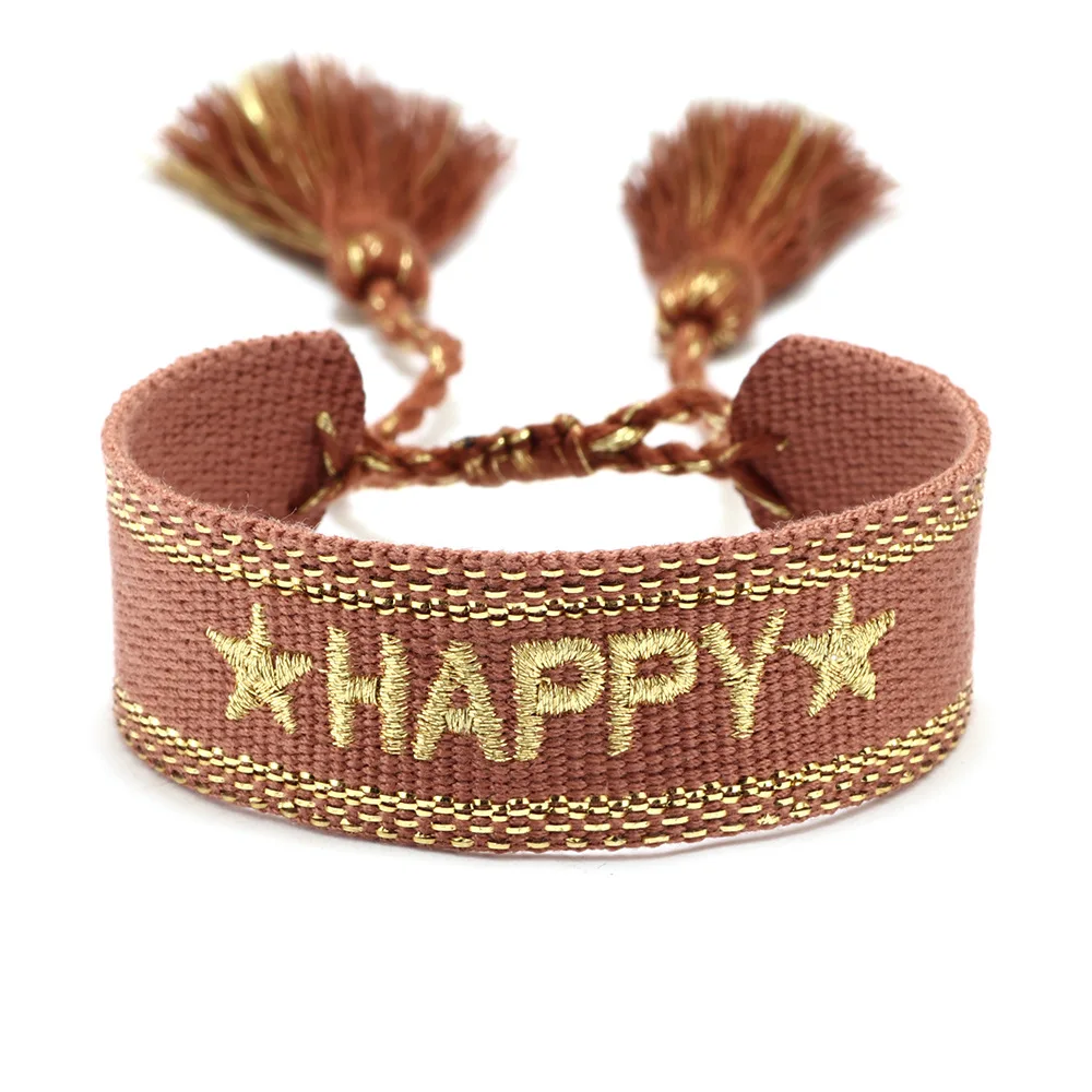 

Braided Letters Adjustable Friendship Bracelets Handmade Retro Boho Weave Women Girls Rope Bracelet