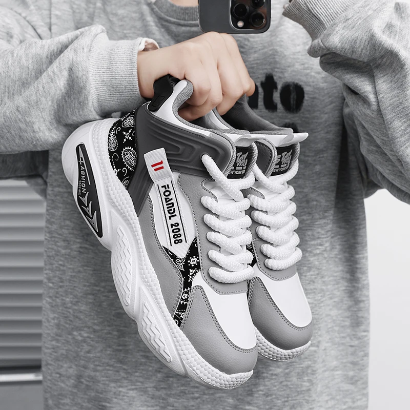 Модные дышащие и универсальные мужские повседневные туфли на плоской подошве