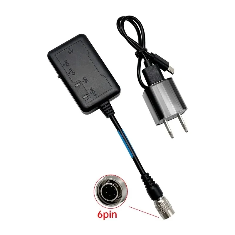 Фото 6-контактный Bluetooth-адаптер для тахеометров Topcon, Hirose, Sokkia, South с зарядным устройством и кабелем USB для передачи данных FC-24L №2