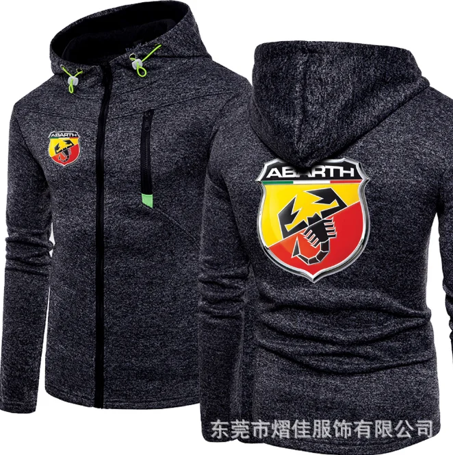 

2022 Fashion Men Winter Autumn Mens Motorcycle ABARTH Hoodies Cotton Casual Zip Male Hooded Coats