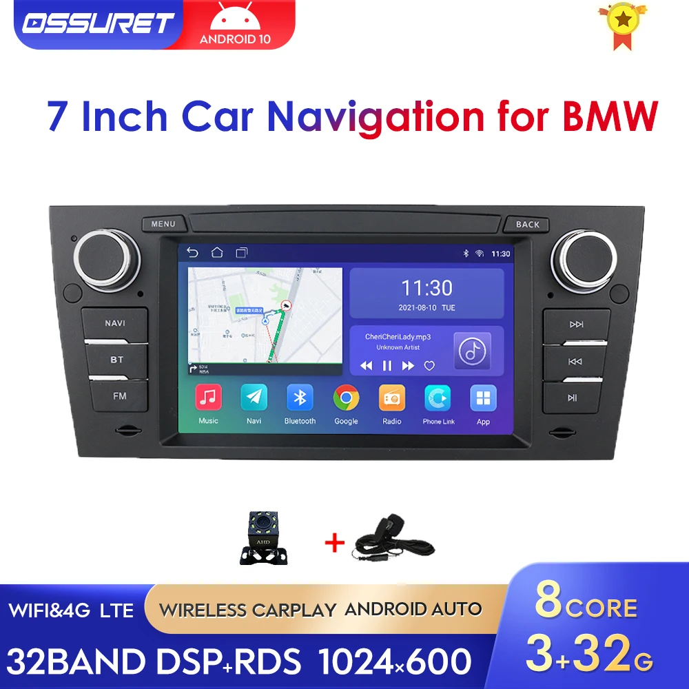 

Автомагнитола на Android 10, мультимедийный плеер для BMW 3 серии E90 E91 E92 E93 2006-2012, стерео навигация, Восьмиядерный процессор, Wi-Fi, SWC Carplay