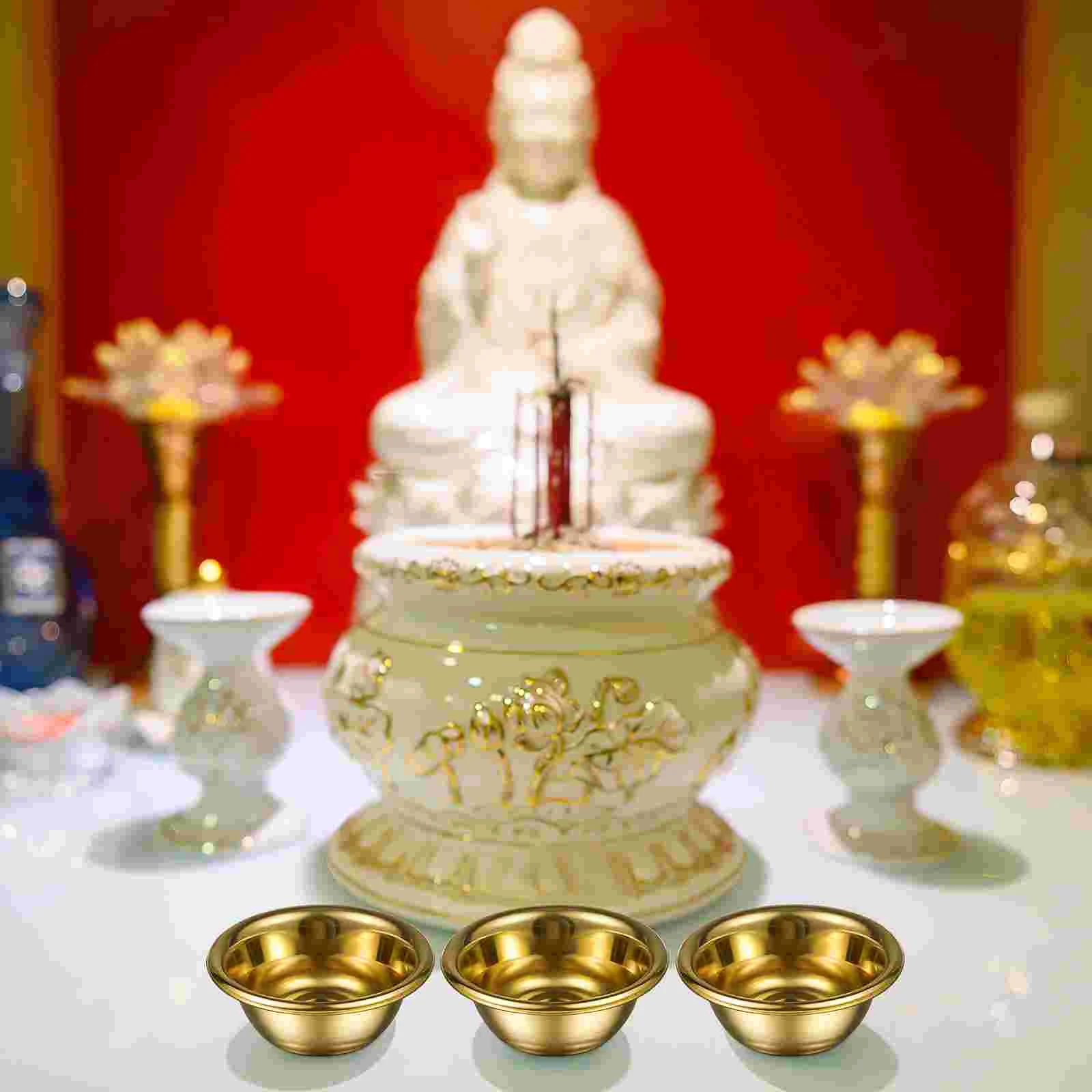 7 шт. чашка для питья аксессуары храм чашки маленькая миска медные контейнеры