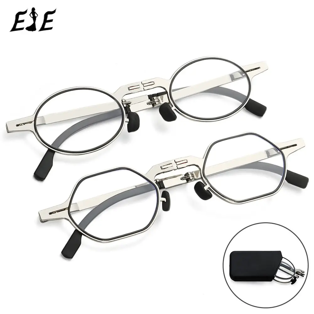 

Portable Folding Reading Glasses Anti- Blue Light Blocking Reading Glasses for Women Men Anti UV400 Glasses with Case New