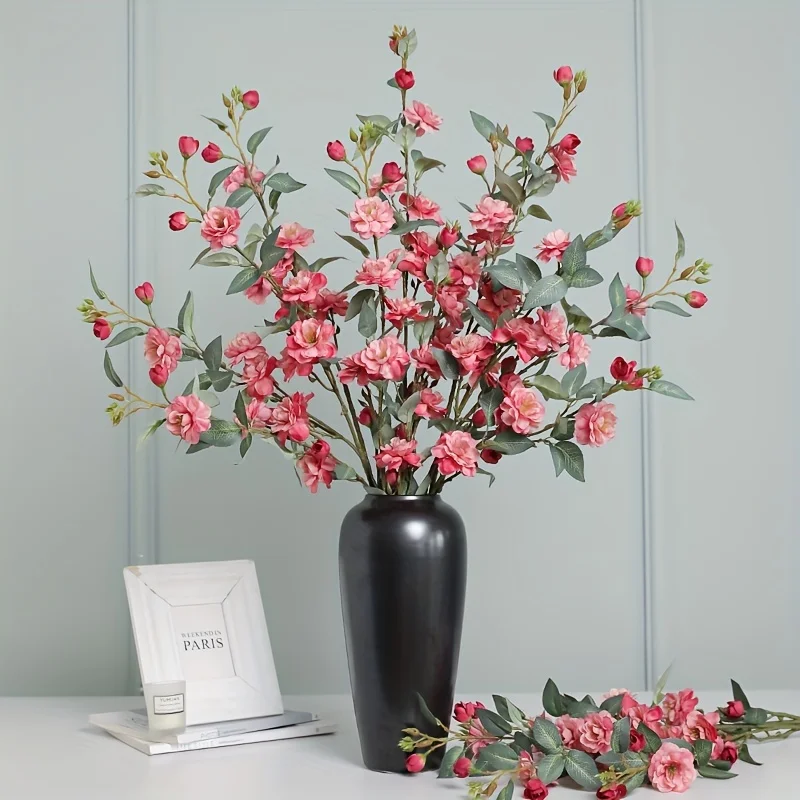 Шелковая Камелия искусственный цветок длинные стебли Шелковый цвет