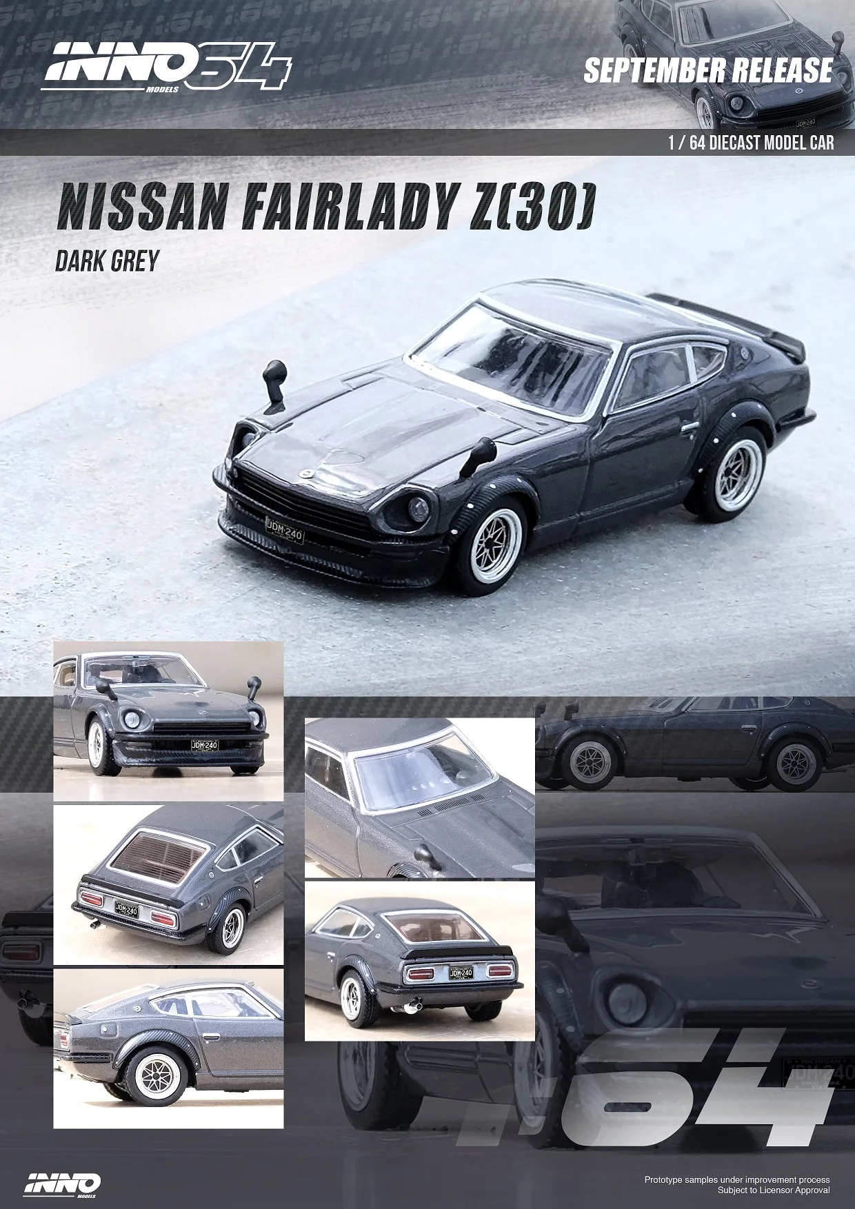 Presale On September INNO 1/64 NISSAN 240Z Diecast Car Model
