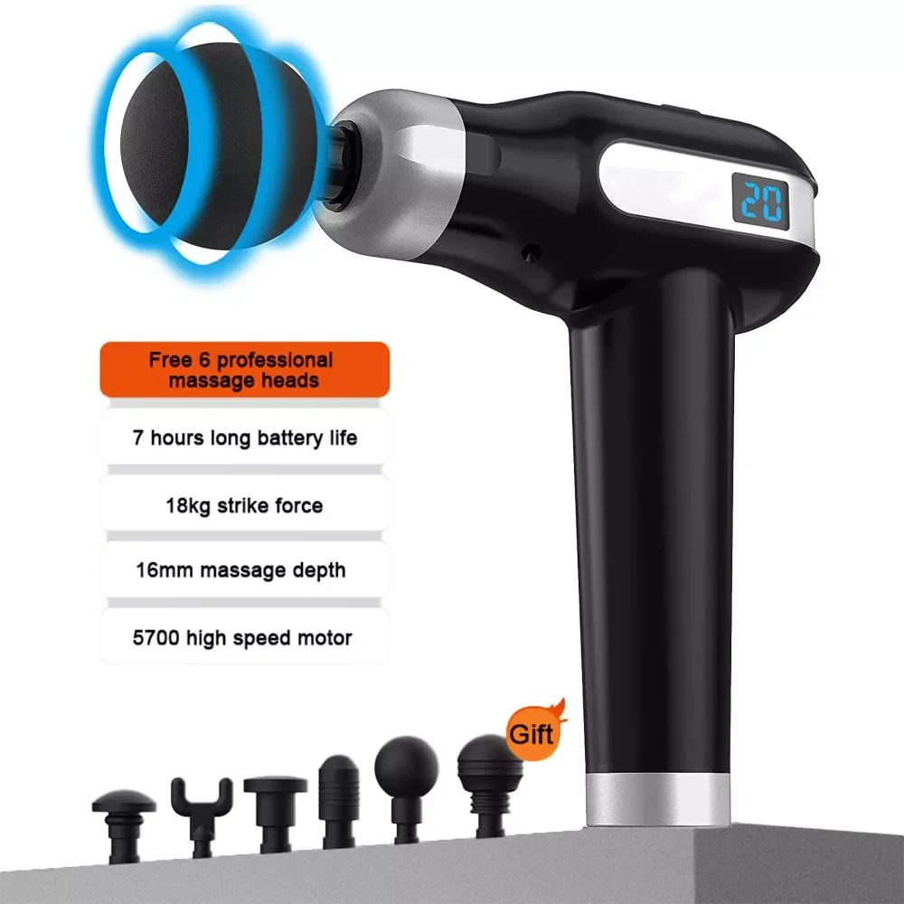 

NEW2023 Massage Gun Profesional Handheld Massager Deep Tissue Massager For Body Relaxation Medium Fascia Gun With Portable Bag