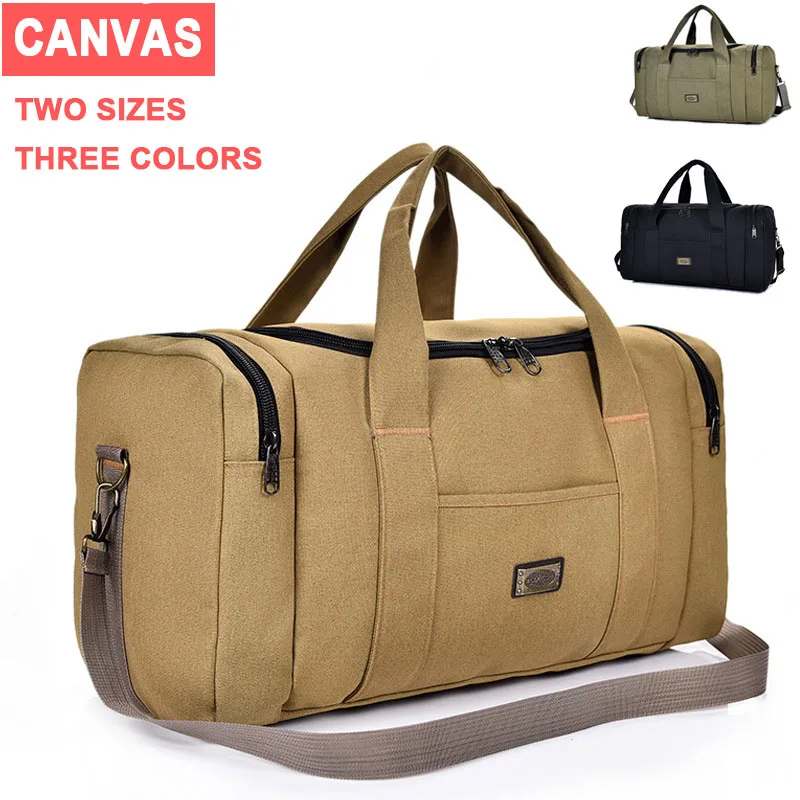 

Two Size Canvas Luggage Bag Military Backpacks Large Capacity Outdoor Travel Bag Handbag Unisex Thickening Consignment Bag