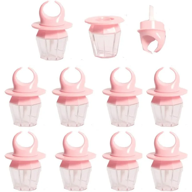 

10pcs 8ml Diamond Ring Shape Pink Empty Lip Gloss Tube DIY Lipstick Tube Cosmetic Makeup Tools Portable Travel Lip Glaze Bottles