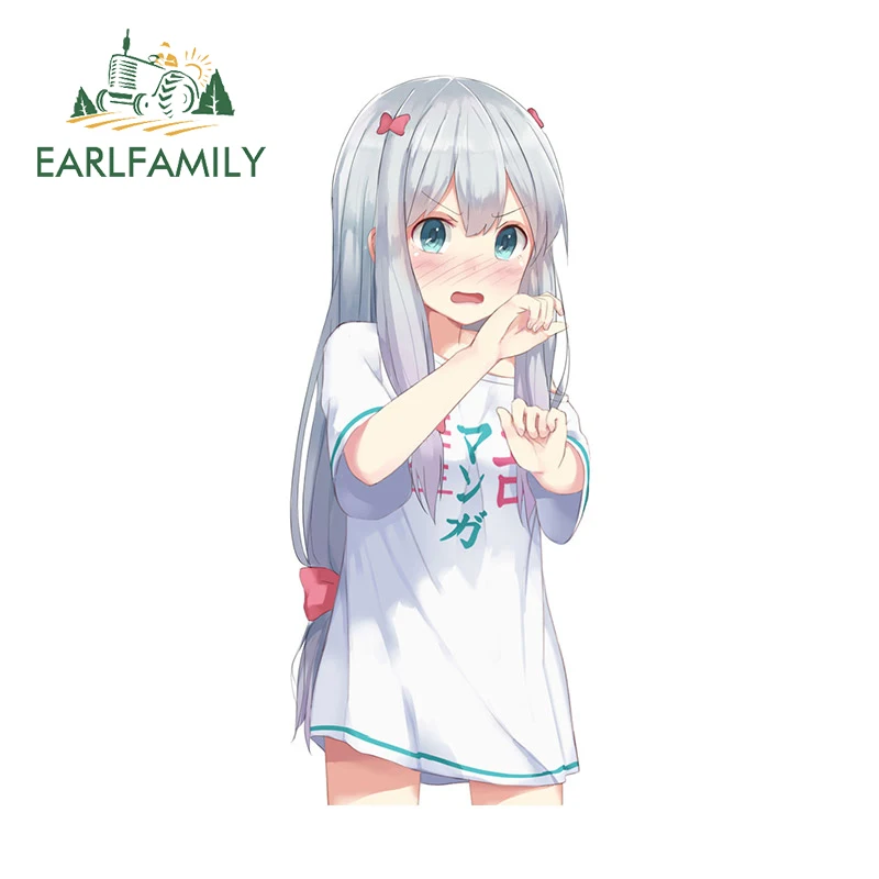 EARLFAMILY 13 см x 5,4 см для Eromanga Sensei Автомобильная наклейка с окклюзией и царапинами виниловая творческая фотоэтикетка