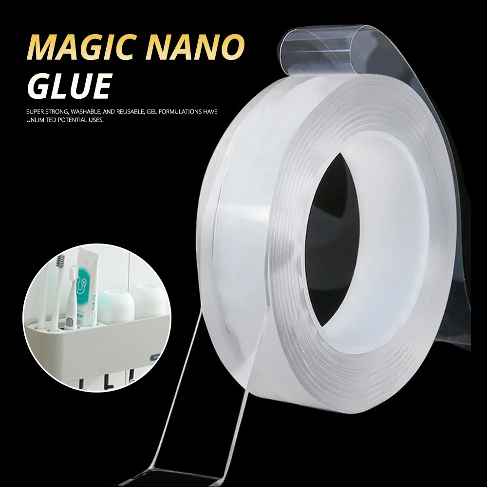 

2mm Thickness Nano Tape Tracsless Double Sided Tape Transparent No Trace Reusable Waterproof Adhesive Tape Cleanable Car Special